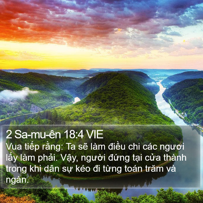 2 Sa-mu-ên 18:4 VIE Bible Study