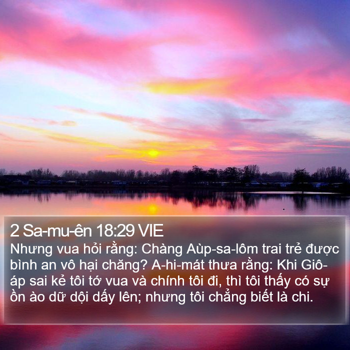 2 Sa-mu-ên 18:29 VIE Bible Study