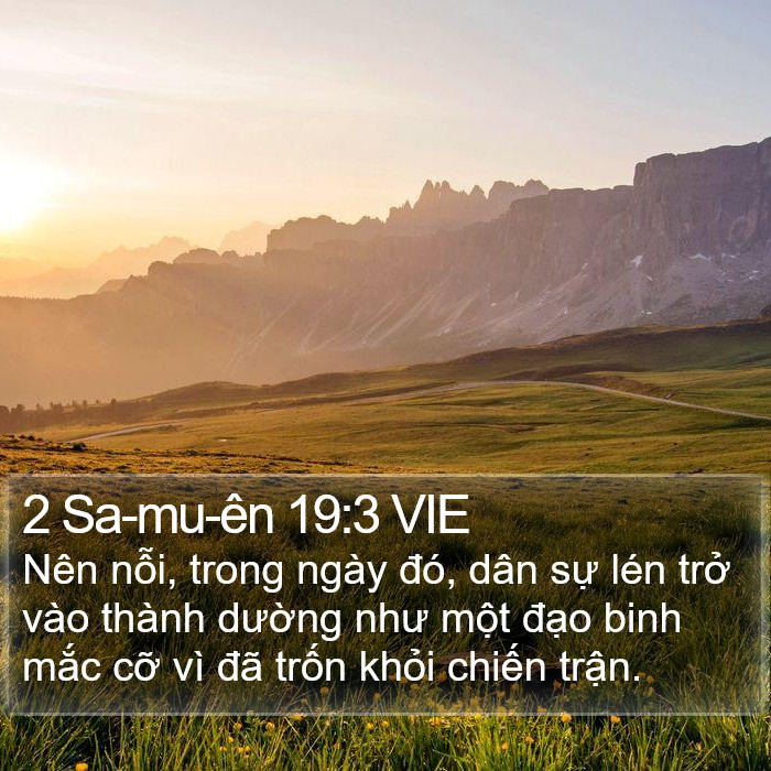 2 Sa-mu-ên 19:3 VIE Bible Study