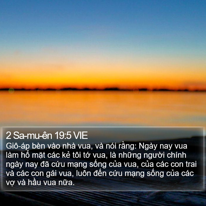 2 Sa-mu-ên 19:5 VIE Bible Study