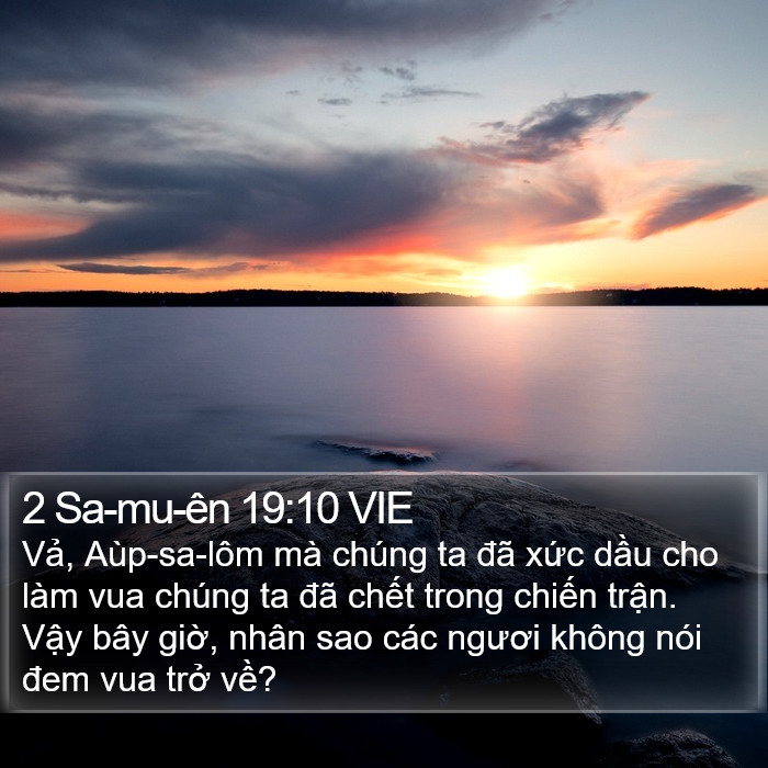 2 Sa-mu-ên 19:10 VIE Bible Study