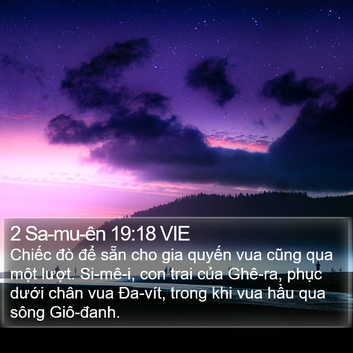 2 Sa-mu-ên 19:18 VIE Bible Study