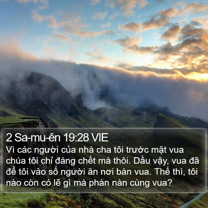 2 Sa-mu-ên 19:28 VIE Bible Study