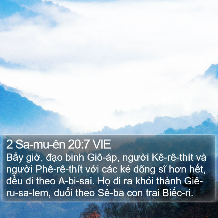 2 Sa-mu-ên 20:7 VIE Bible Study