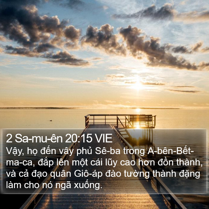 2 Sa-mu-ên 20:15 VIE Bible Study