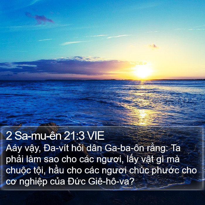 2 Sa-mu-ên 21:3 VIE Bible Study