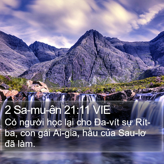 2 Sa-mu-ên 21:11 VIE Bible Study