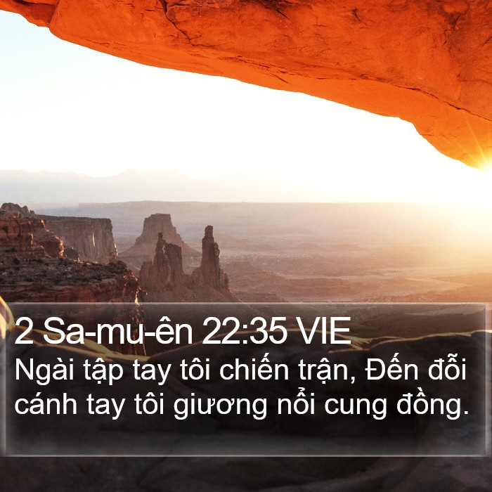 2 Sa-mu-ên 22:35 VIE Bible Study