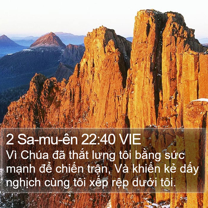 2 Sa-mu-ên 22:40 VIE Bible Study