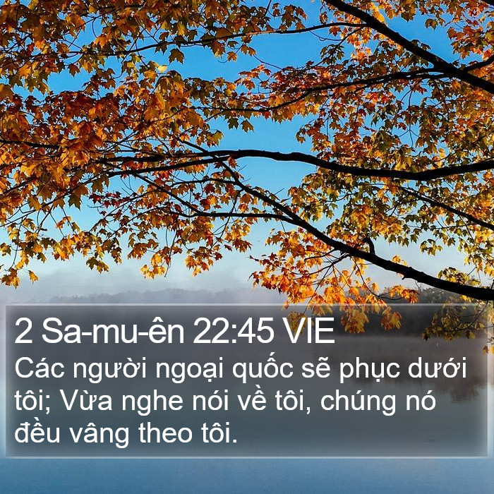 2 Sa-mu-ên 22:45 VIE Bible Study