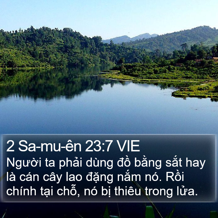 2 Sa-mu-ên 23:7 VIE Bible Study