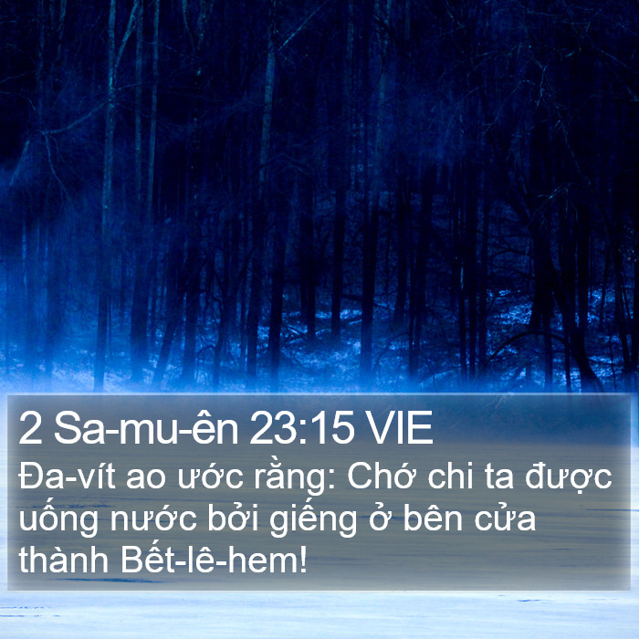 2 Sa-mu-ên 23:15 VIE Bible Study