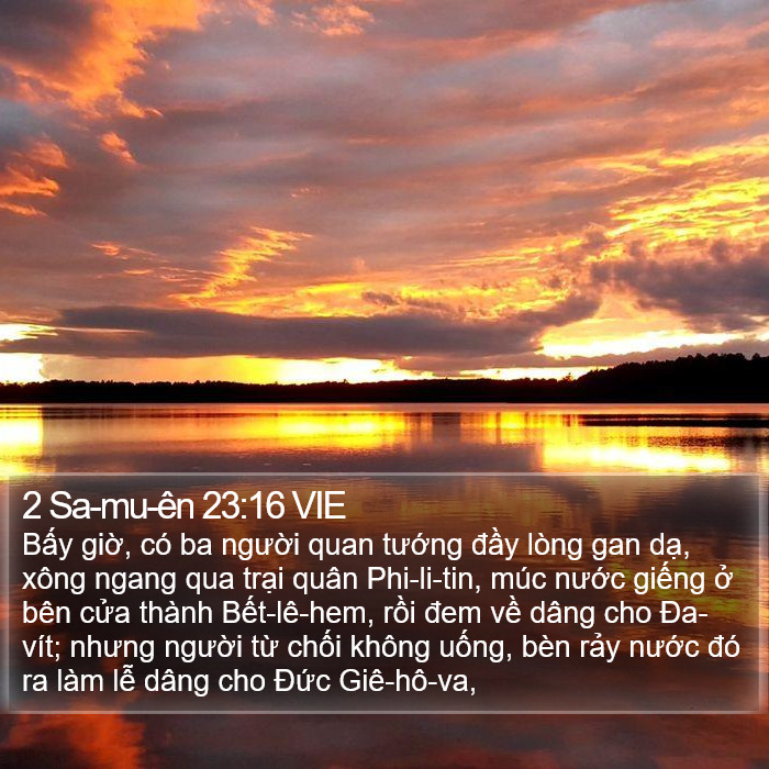 2 Sa-mu-ên 23:16 VIE Bible Study