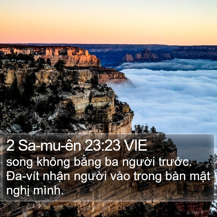 2 Sa-mu-ên 23:23 VIE Bible Study