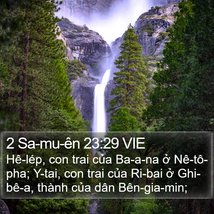 2 Sa-mu-ên 23:29 VIE Bible Study