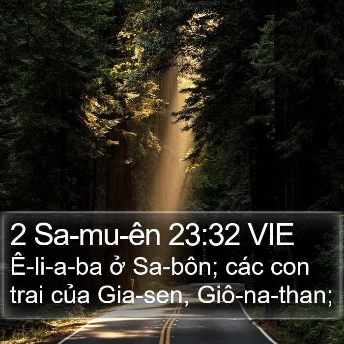 2 Sa-mu-ên 23:32 VIE Bible Study