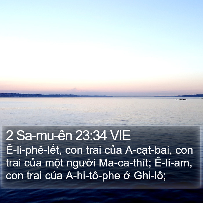 2 Sa-mu-ên 23:34 VIE Bible Study