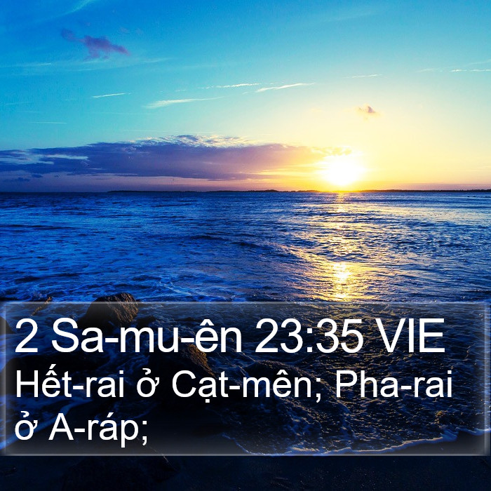 2 Sa-mu-ên 23:35 VIE Bible Study