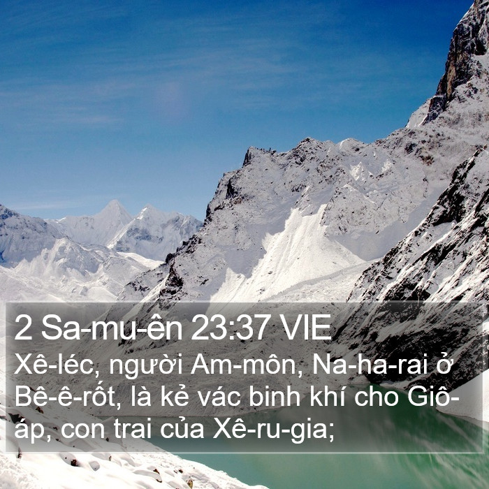 2 Sa-mu-ên 23:37 VIE Bible Study