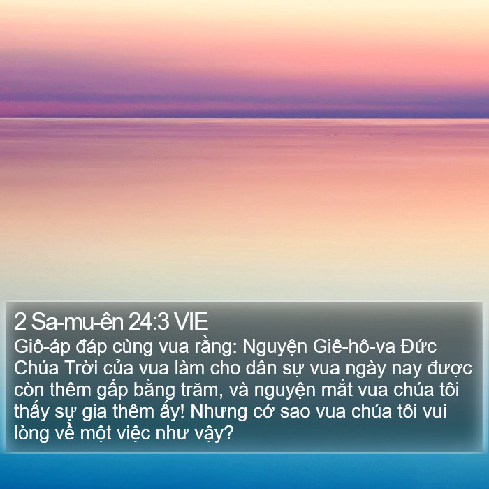 2 Sa-mu-ên 24:3 VIE Bible Study