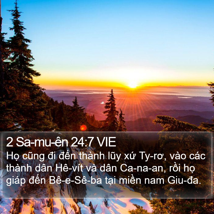 2 Sa-mu-ên 24:7 VIE Bible Study