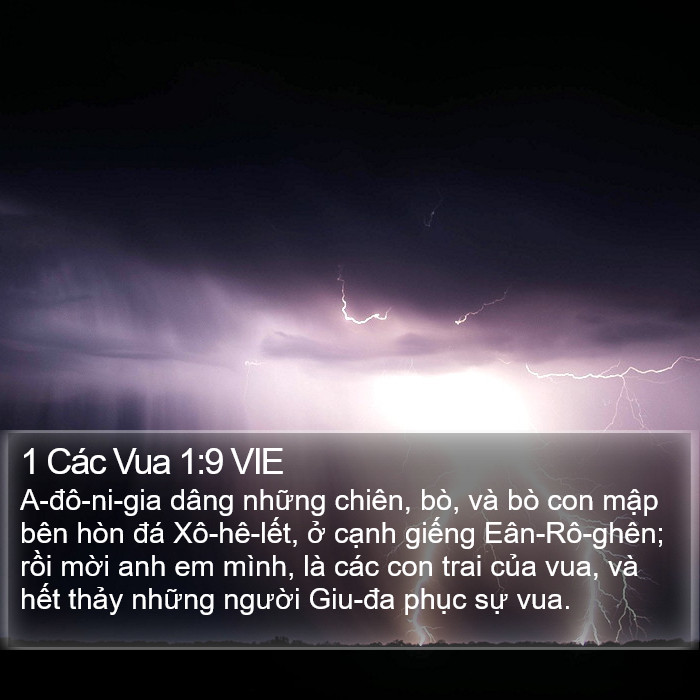 1 Các Vua 1:9 VIE Bible Study