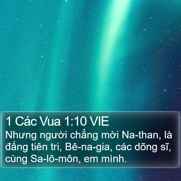 1 Các Vua 1:10 VIE Bible Study