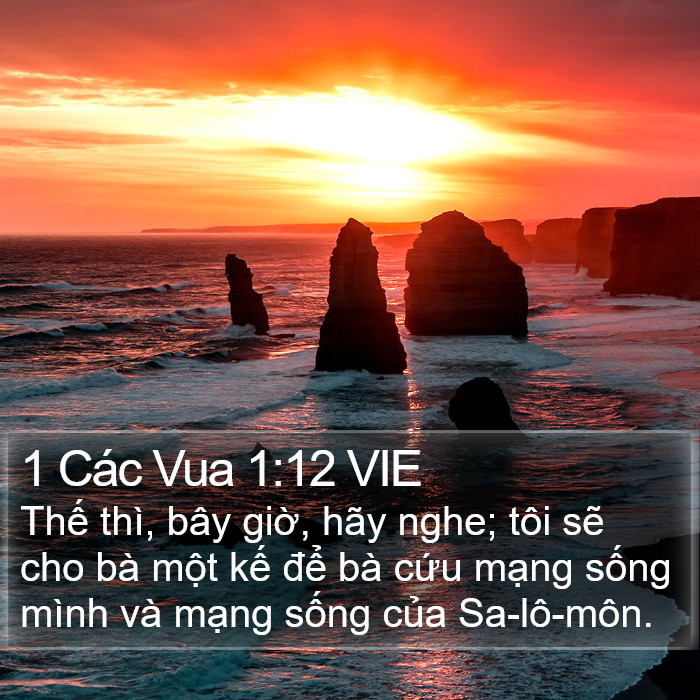 1 Các Vua 1:12 VIE Bible Study