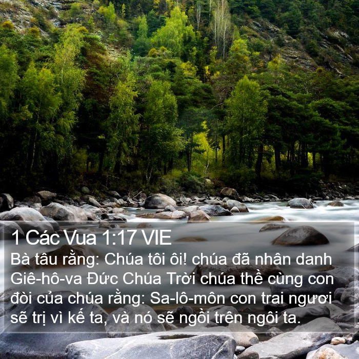 1 Các Vua 1:17 VIE Bible Study