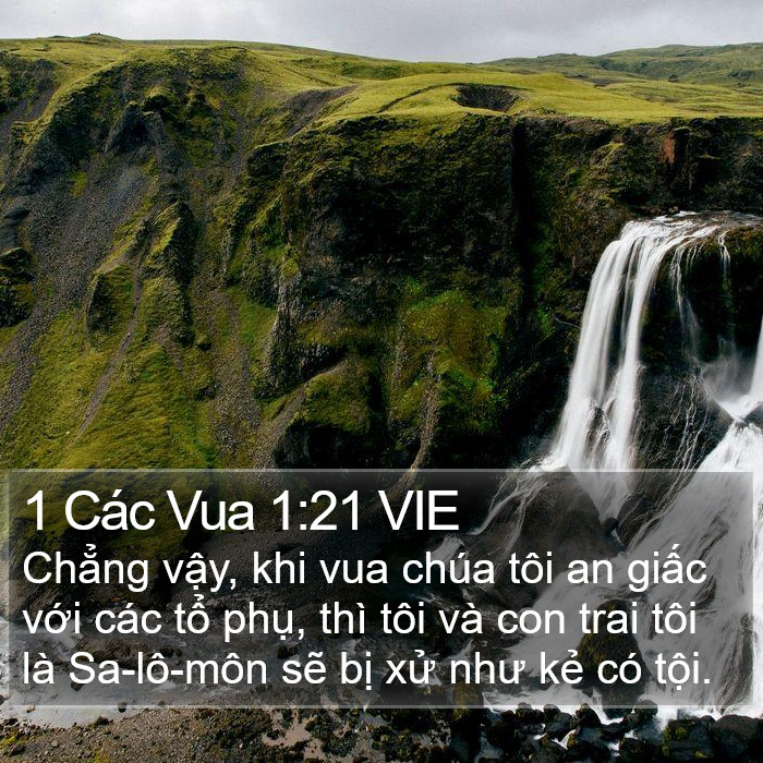 1 Các Vua 1:21 VIE Bible Study