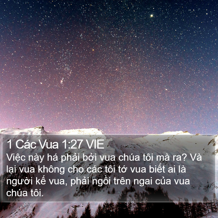 1 Các Vua 1:27 VIE Bible Study