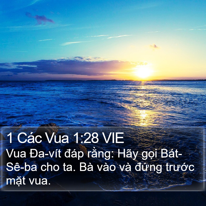 1 Các Vua 1:28 VIE Bible Study