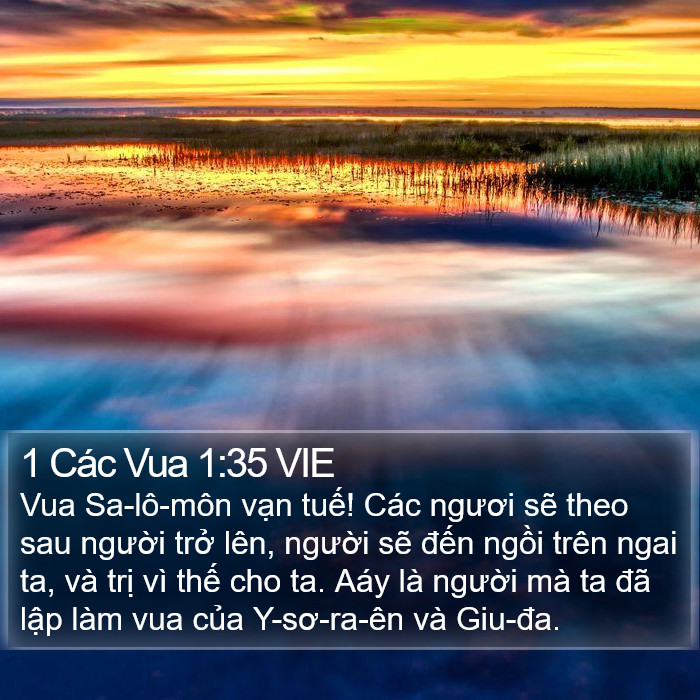 1 Các Vua 1:35 VIE Bible Study