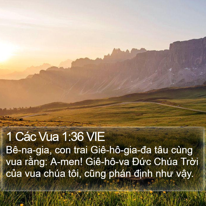 1 Các Vua 1:36 VIE Bible Study