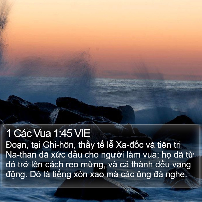 1 Các Vua 1:45 VIE Bible Study