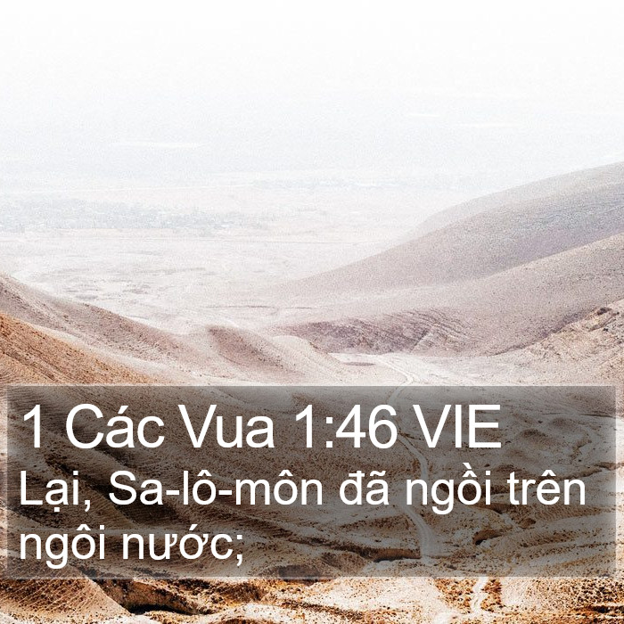 1 Các Vua 1:46 VIE Bible Study