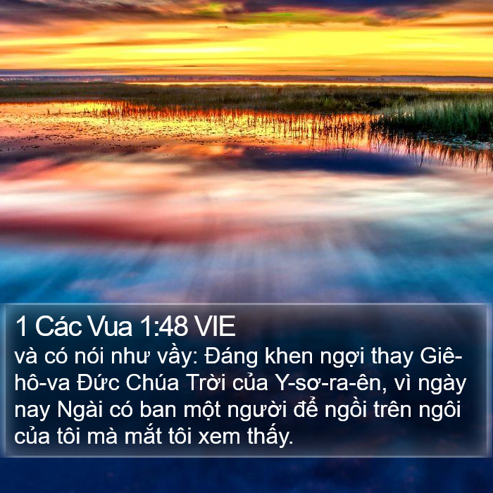 1 Các Vua 1:48 VIE Bible Study