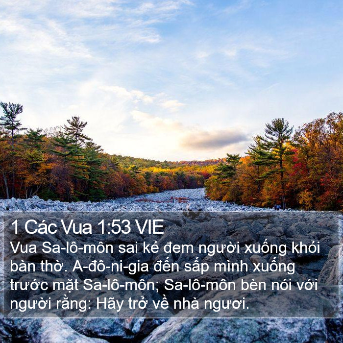 1 Các Vua 1:53 VIE Bible Study