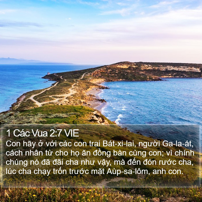 1 Các Vua 2:7 VIE Bible Study