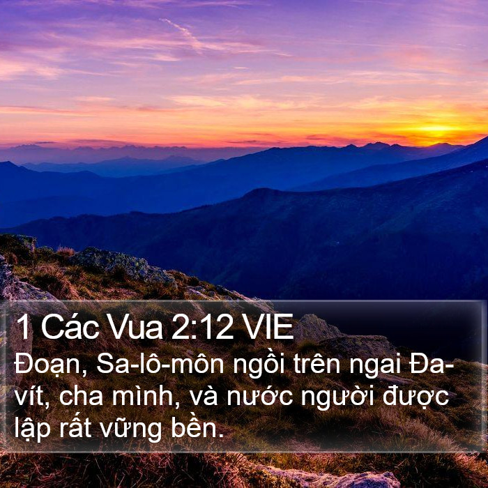 1 Các Vua 2:12 VIE Bible Study