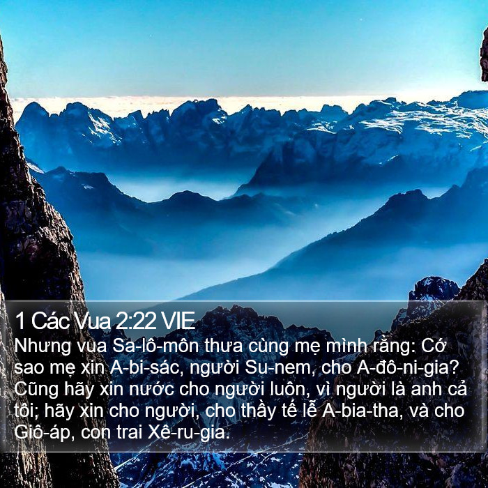 1 Các Vua 2:22 VIE Bible Study