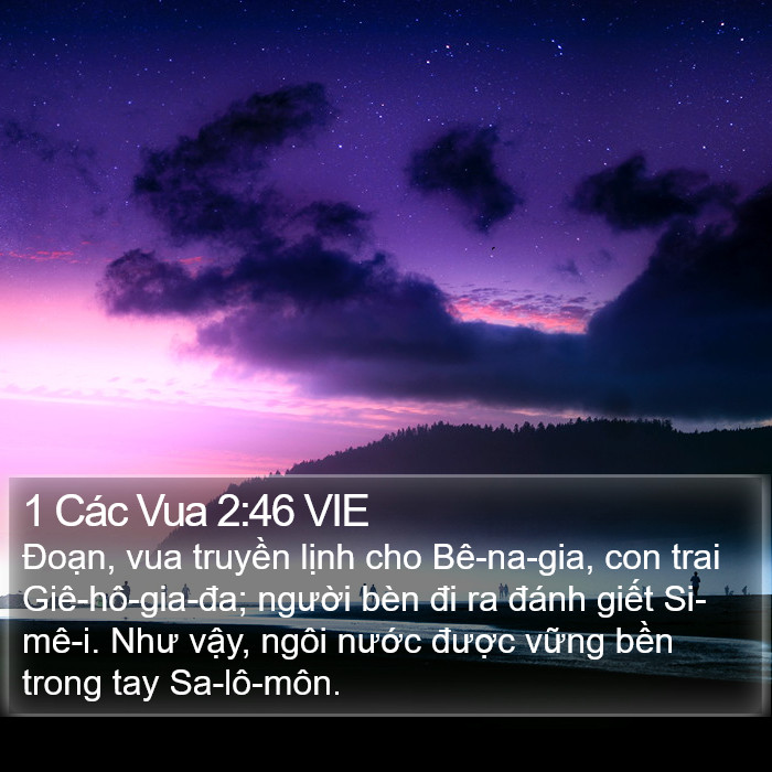 1 Các Vua 2:46 VIE Bible Study
