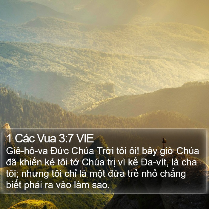 1 Các Vua 3:7 VIE Bible Study