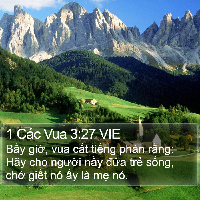 1 Các Vua 3:27 VIE Bible Study