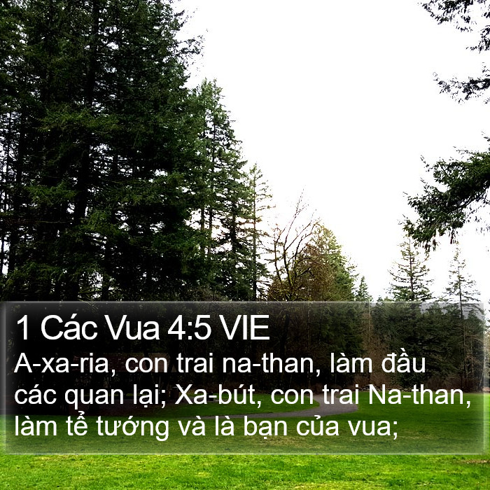 1 Các Vua 4:5 VIE Bible Study