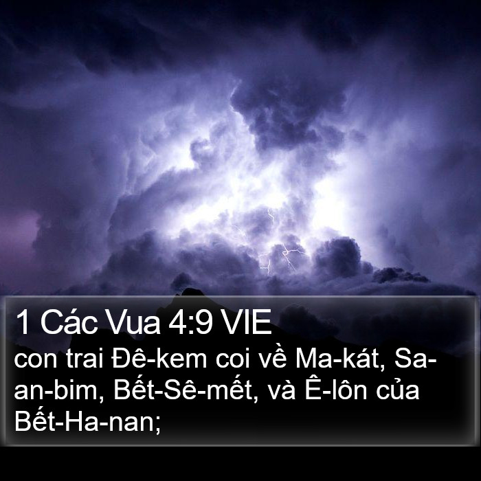 1 Các Vua 4:9 VIE Bible Study