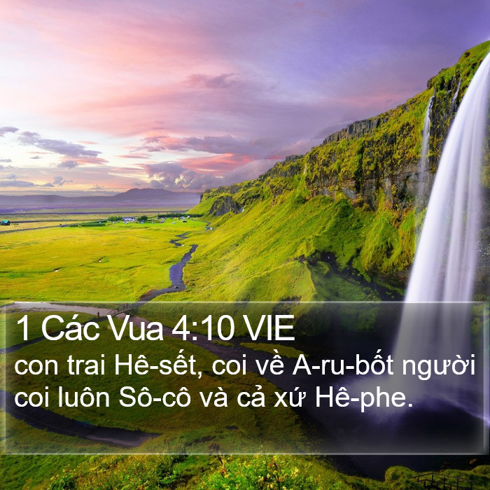 1 Các Vua 4:10 VIE Bible Study