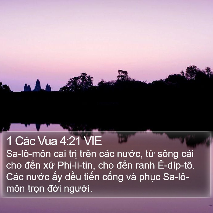 1 Các Vua 4:21 VIE Bible Study