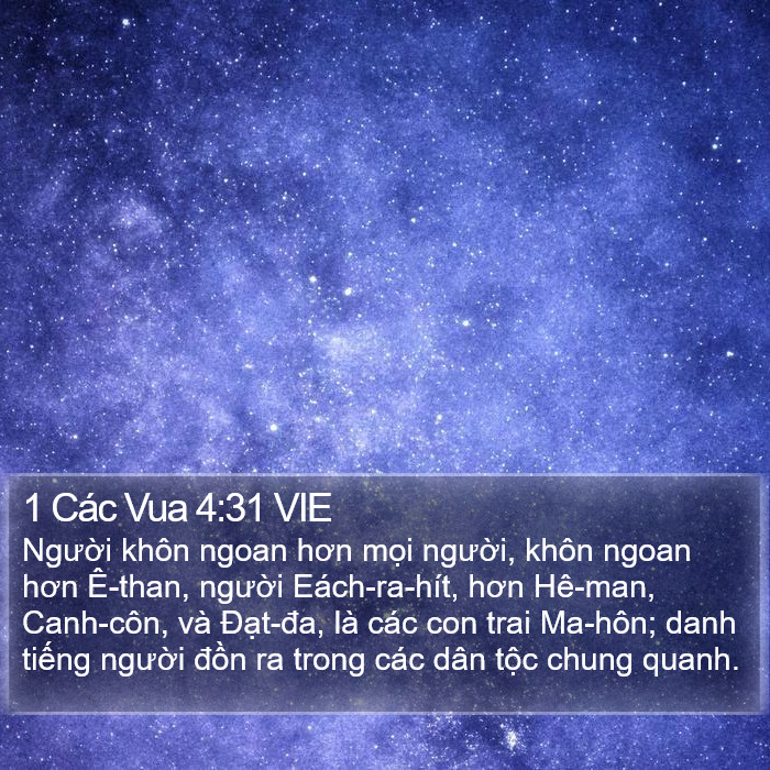 1 Các Vua 4:31 VIE Bible Study