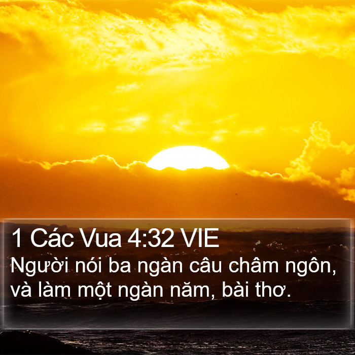 1 Các Vua 4:32 VIE Bible Study